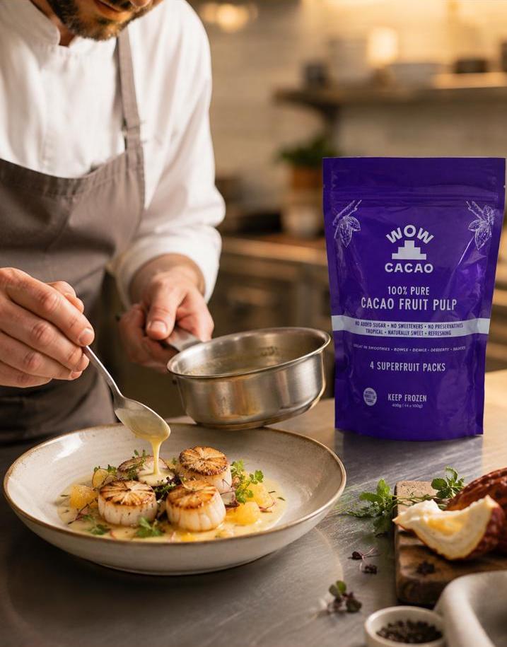 100% Pure Frozen Cacao Pulp (4 x 100 g)