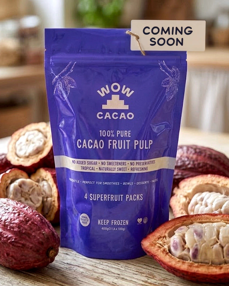 WOW CACAO - Cacao fruit pulp (4 superfruit packs of 100 g)
