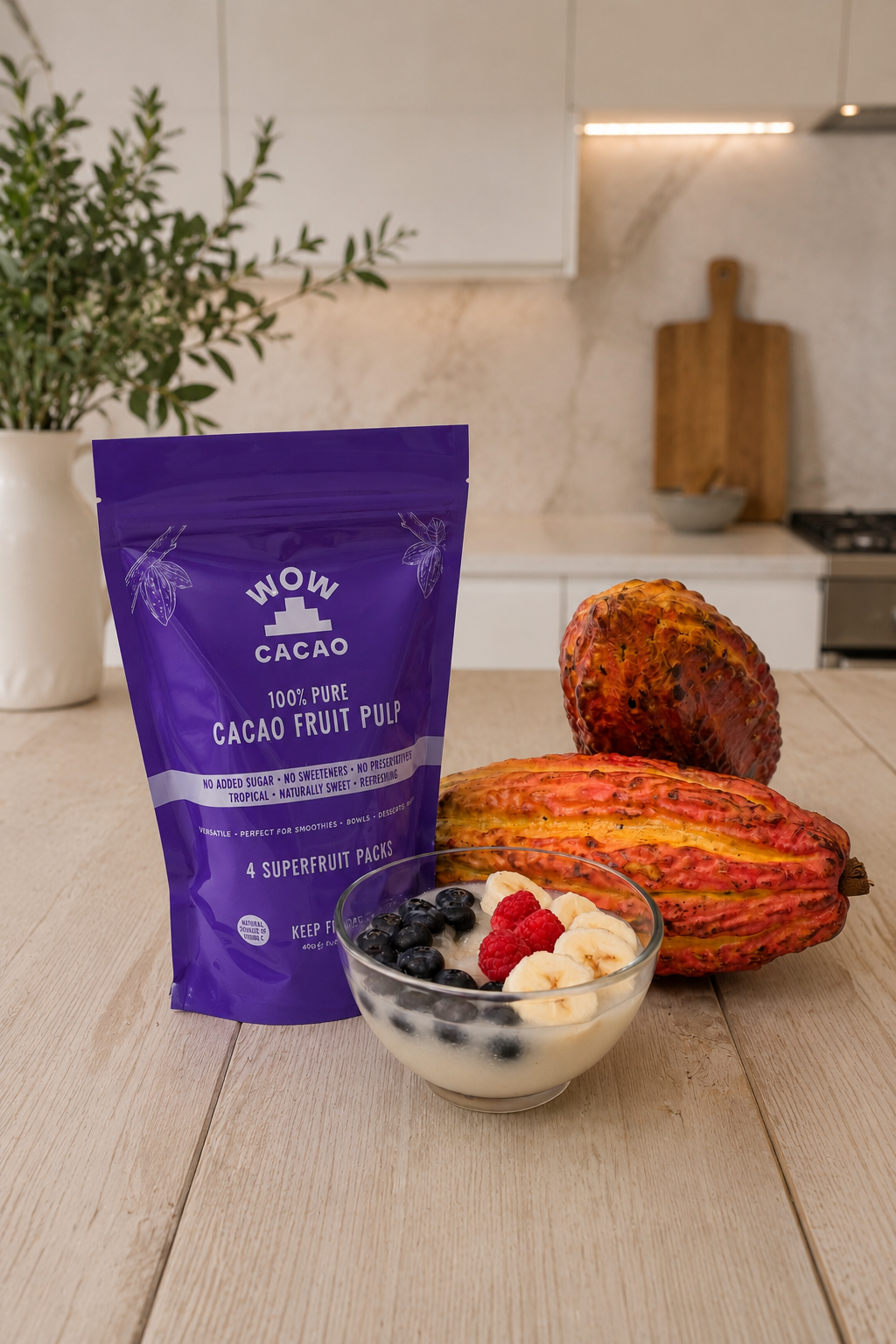 100% Pure Frozen Cacao Pulp (4 x 100 g)