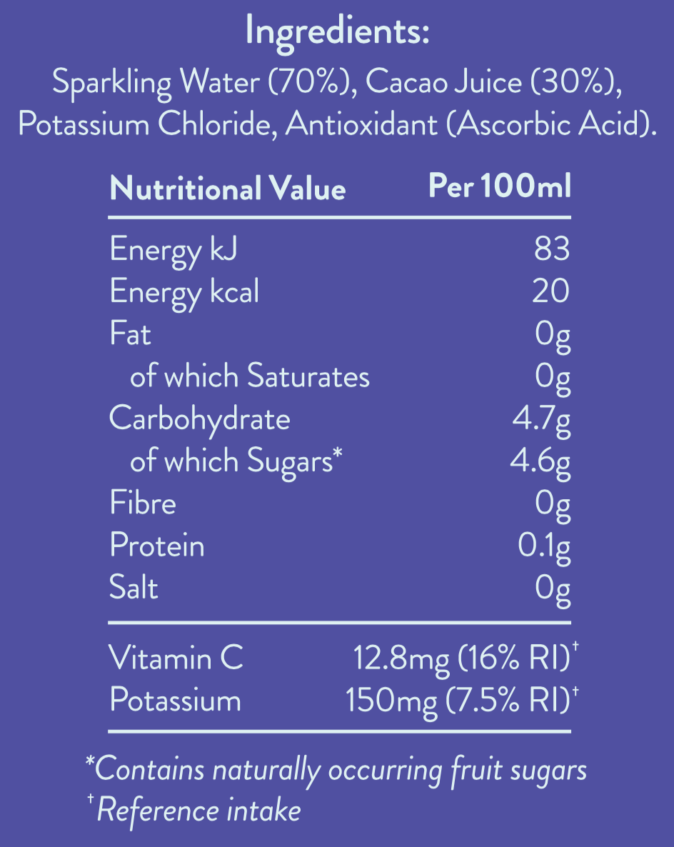 WOW CACAO - Sparkling (case of 6 x 275ml)